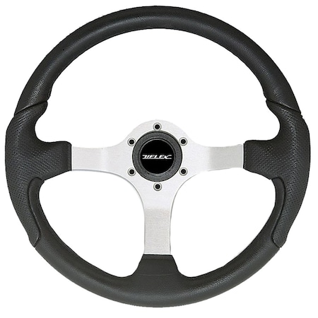 Uflex Usa Uflex Nisida Steering Wheel 13.8in - Black Polyurethane Grip w/Black Aluminum Spokes NISIDA-B/B